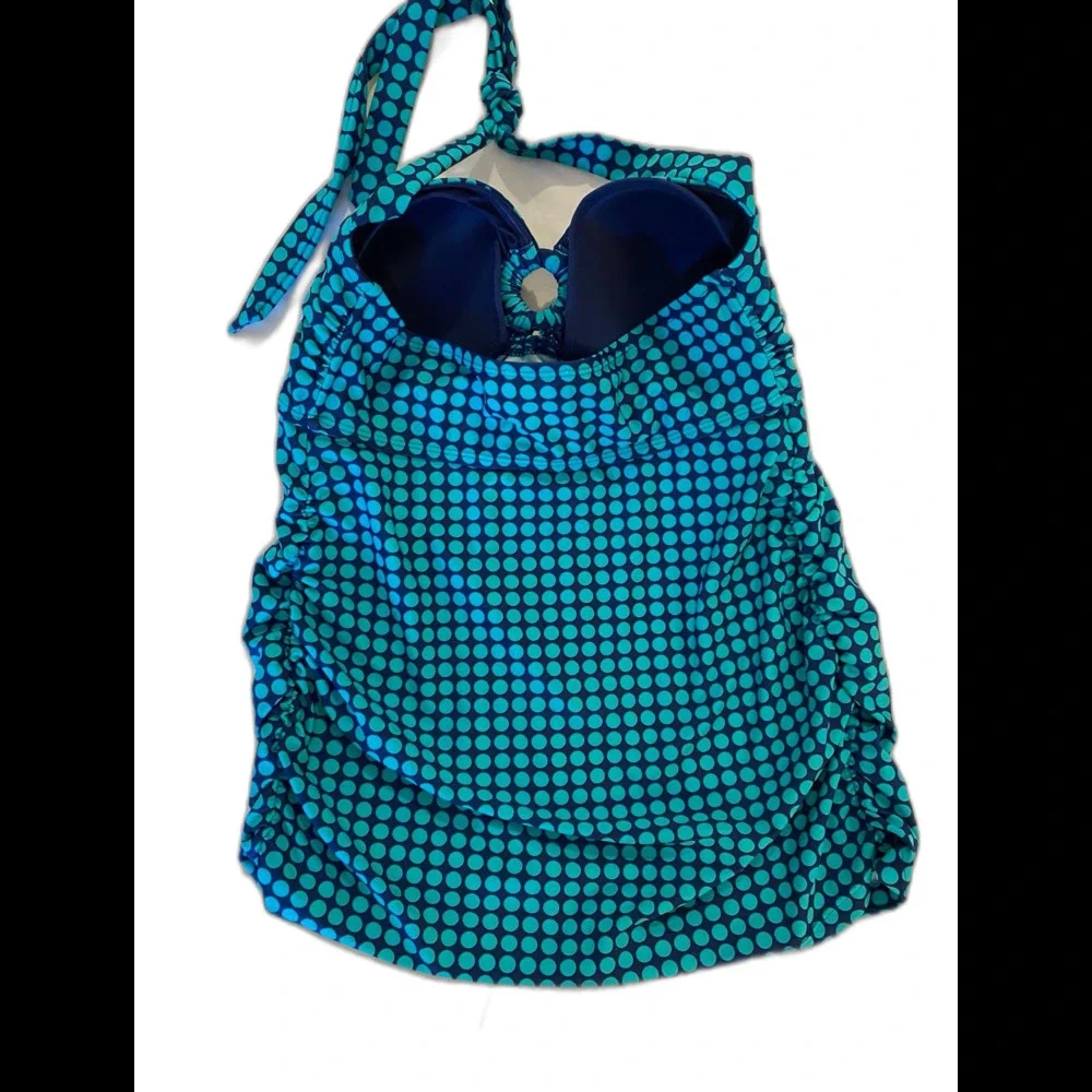 Oh‎ Baby by Motherhood Maternity Swimsuit Halter Top Medium Turquoise Summer